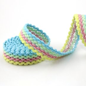 FITA RÍGIDA ZIG ZAG RUBY 1,3cm AZUL BEBÊ/VERDE BEBÊ/ROSA BEBÊ/AMARELO BEBÊ/PRATA