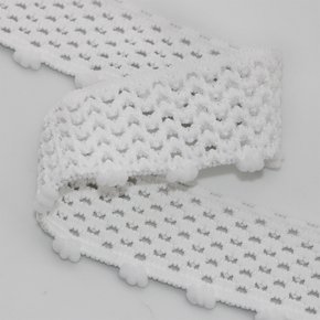 Elástico Vazado Pompom 5,4cm