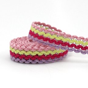 Fita Rígida Zig Zag Ruby 1,3cm Rosa/Amarelo/Pink/Lilás/Prata