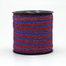 02 fita rigida zig zag ruby 1 3cm azul royal vermelho prata peca com 50m