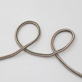 Cordão Elástico Agulhado Médio 6mm Champagne/Verde/Marrom