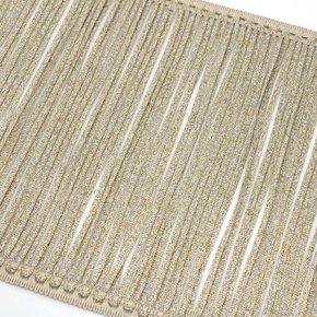 Franja Entremeio Tessa 26,1cm Areia/Prata/Ouro