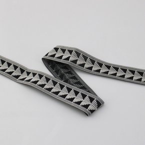 Fita Rígida Flecha 2,9cm Champagne/Preto