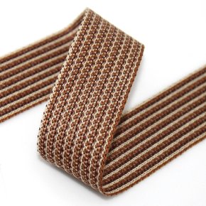 Fita Rígida Listrada 2,5cm Camurça/Cevada/Marrom
