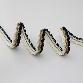 Passamanaria Trançada Savana 1,5cm Champagne/Ouro/Prata/Preto