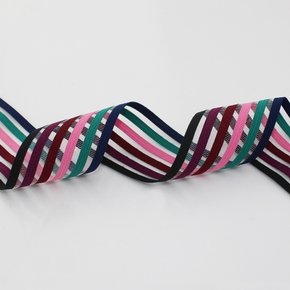 Elástico Listrado Vazado 4,5cm Azul/Verde/Rosa/Vinho/Uva/Preto