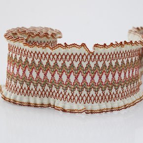 Elástico Étnico Babado 8,3cm Areia/Conhaque/Laranja/Verde/Vinho