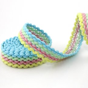 02 fita rigida zig zag ruby 1 3cm azul verde rosa amarelo prata peca com 50m